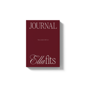 Ellafits Journal, Journal for self Love, Vision 6 Action for an empowered women in Red with a classic editorial style