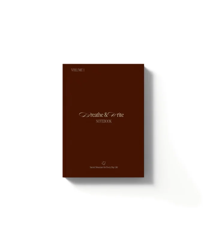 Breathe & Write Notebook color Brown minimalistic, premium and aesthetic editorial daily journal for woman